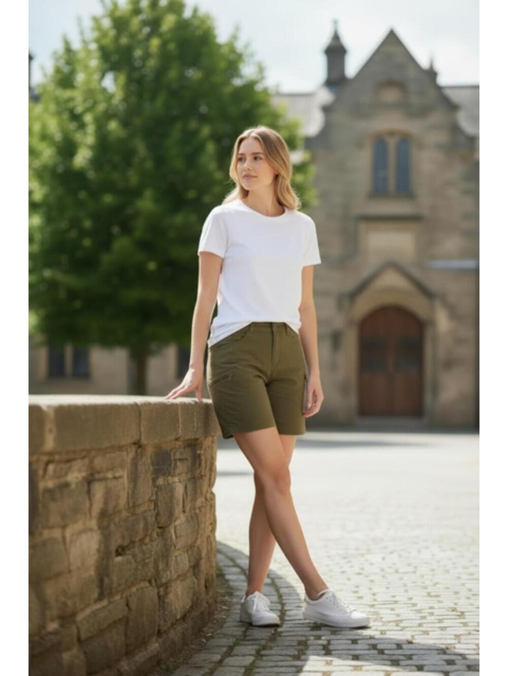 EDDIE BAUER Rainier Shorts-olive - Picture 3 of 7